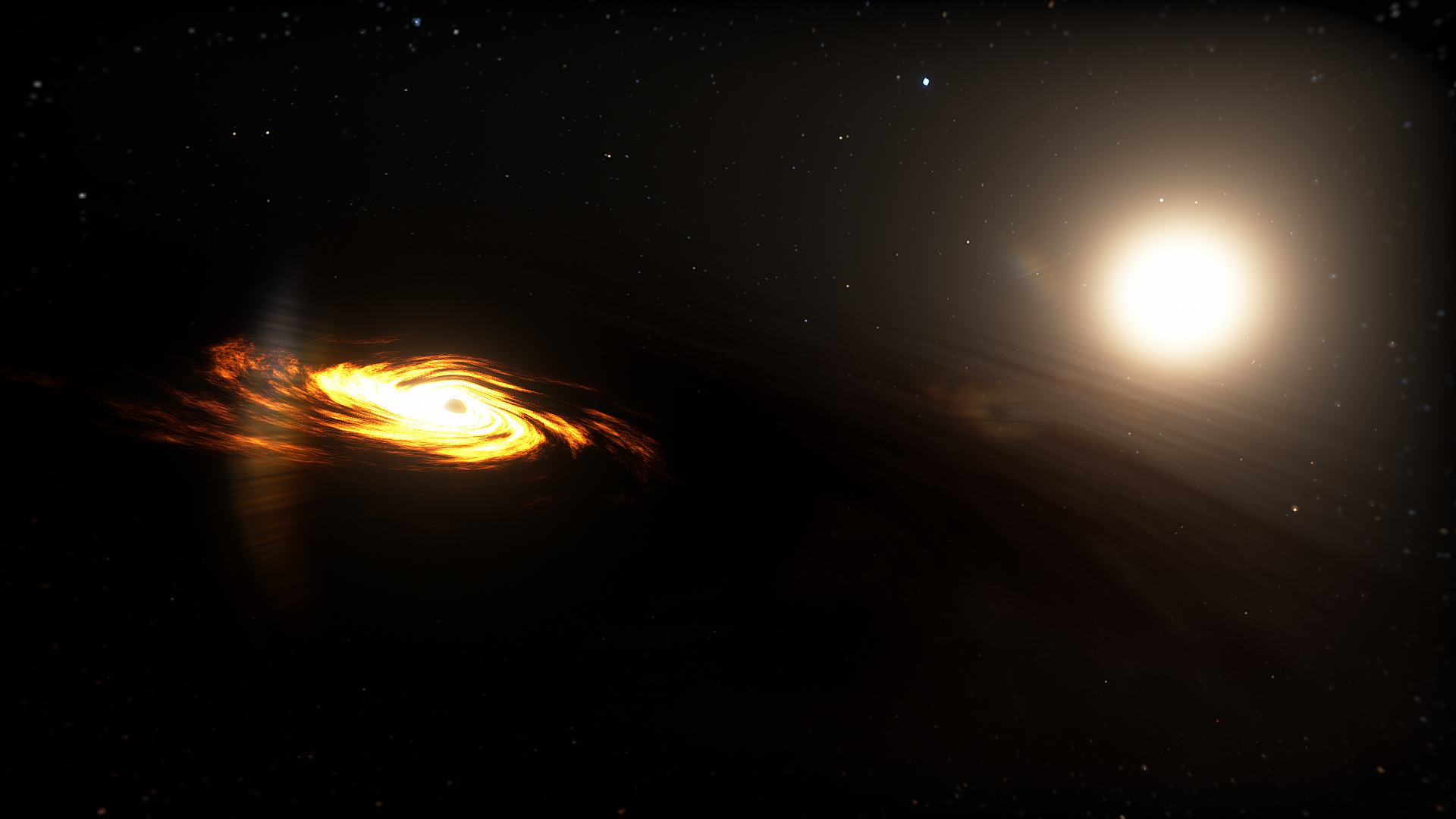 Image of Black Hole with a MS companion