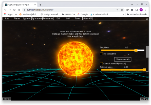 Gravity Explorer WebXR App